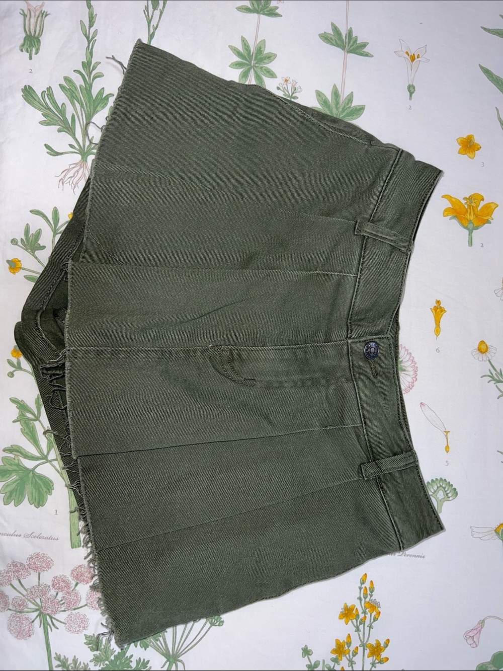 Forever 21 Olive Green Pleated Mini Skort